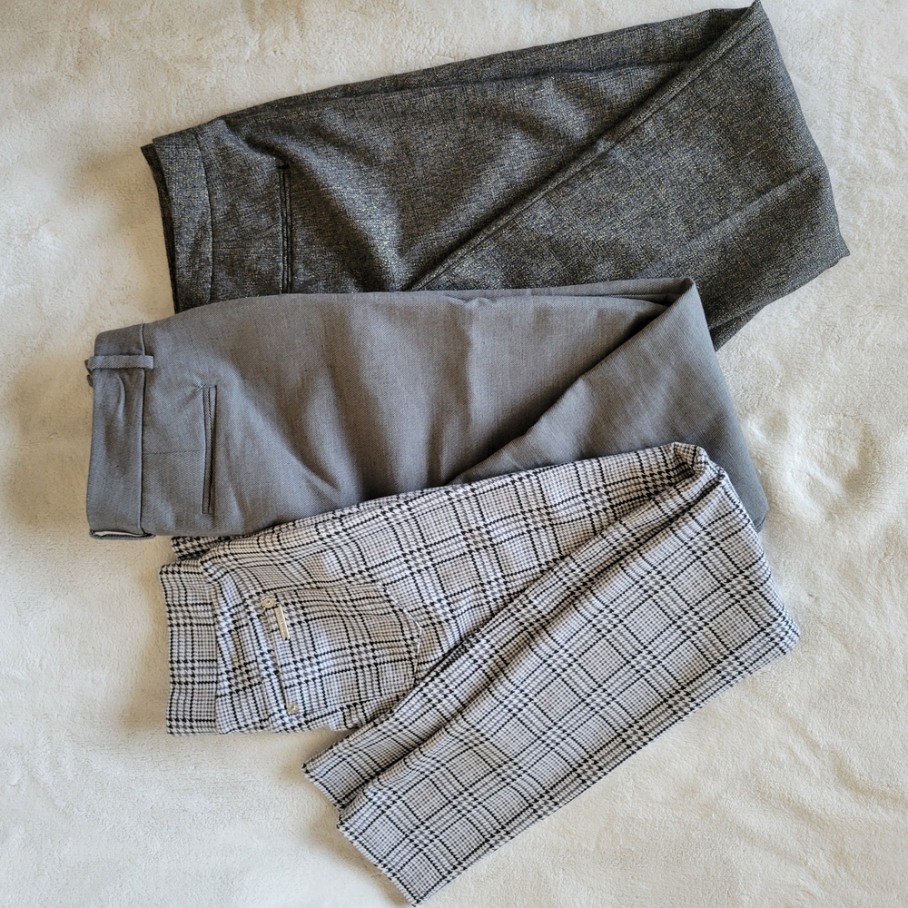 Men's Gray and Black Plaid Pants
